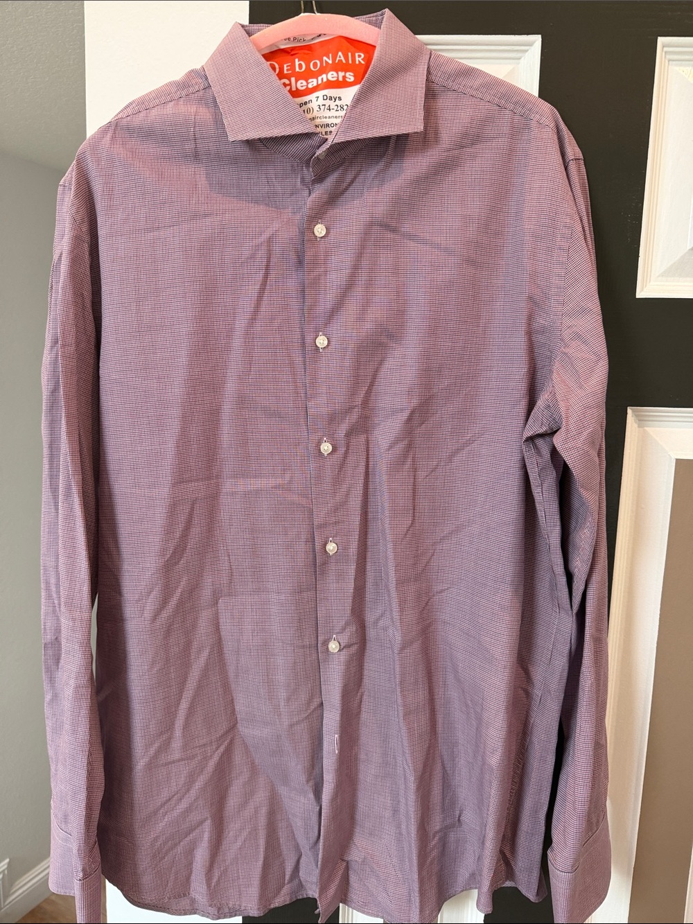 Hugo Boss Lavender Check Dress Shirt